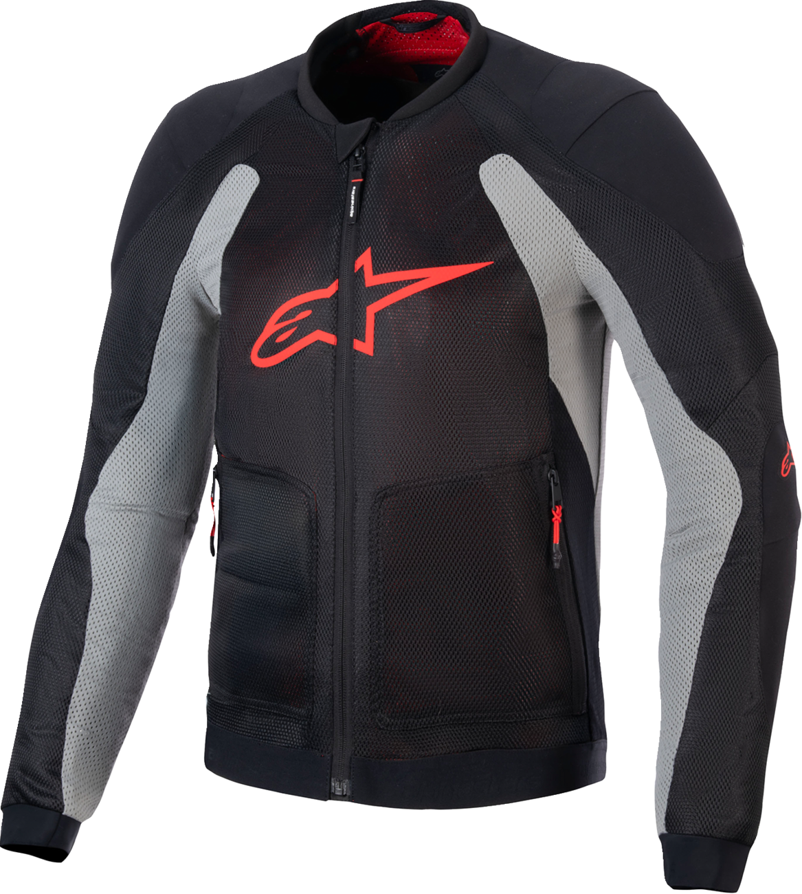 ALPINESTARS Troop-Air Jacket - Black/Ash Gray/Bright Red - Medium 3301225-1087-M