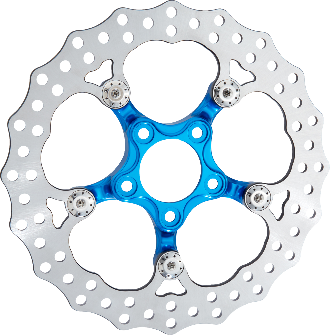 ARLEN NESS Spider Rotor - 12-3/8 Inch Front Brake Disc for Harley - Blue Finish Part 300-109