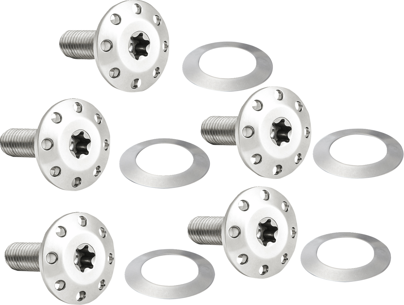 ARLEN NESS Bolt Kit - Holeshot/Front/Floating/Brake Rotor - Spoke Mount - Polished - 5 Pack 300-920