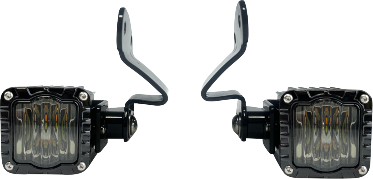 CUSTOM DYNAMICS Front Turn Signals - Shark Demon® - LED - Amber/White - Smoke SD-23RG-FT-AW