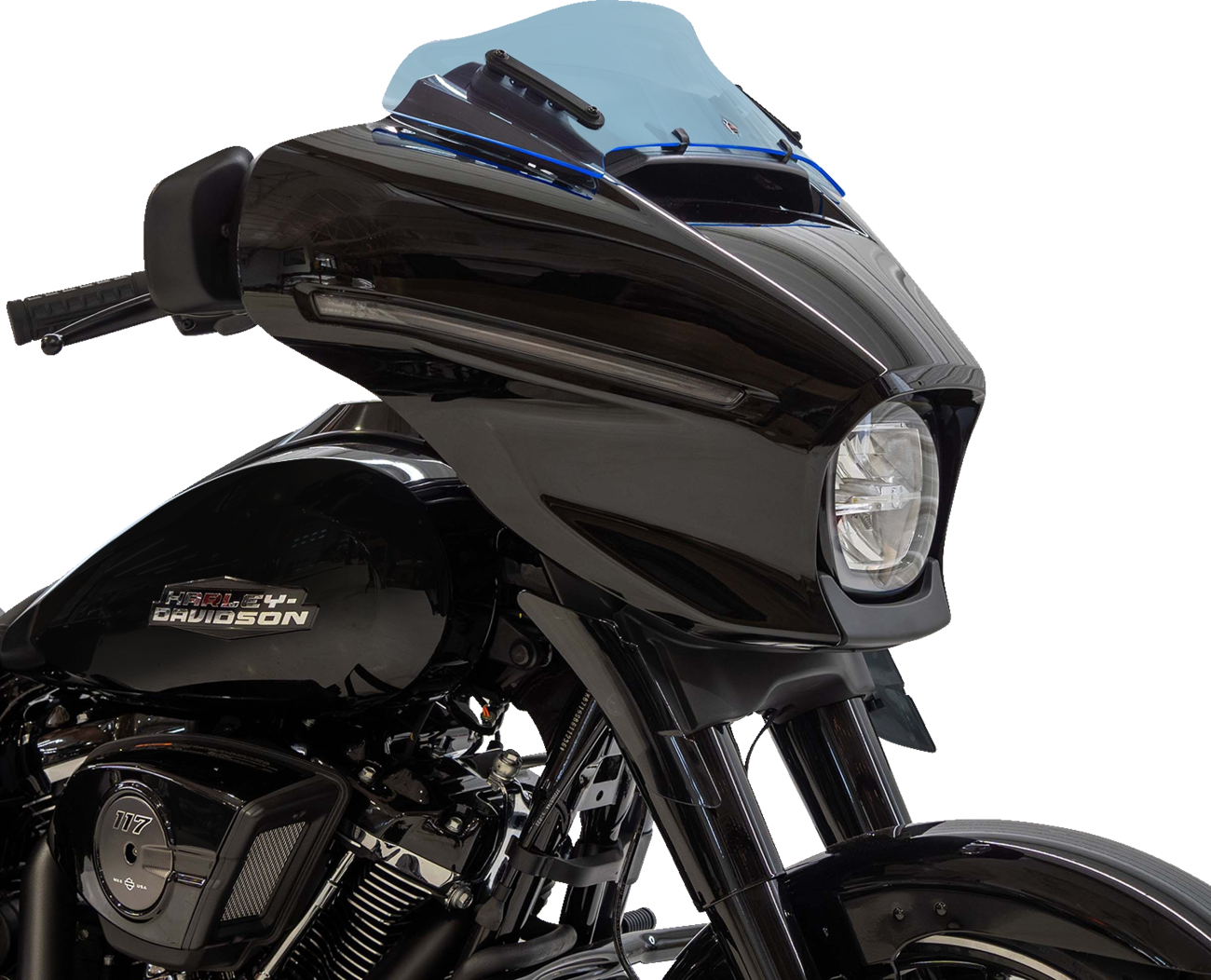 KLOCK WERKS Ice Flare® Windshield - 6-1/2" - Blue Ice - FLHX KWW-01-0740