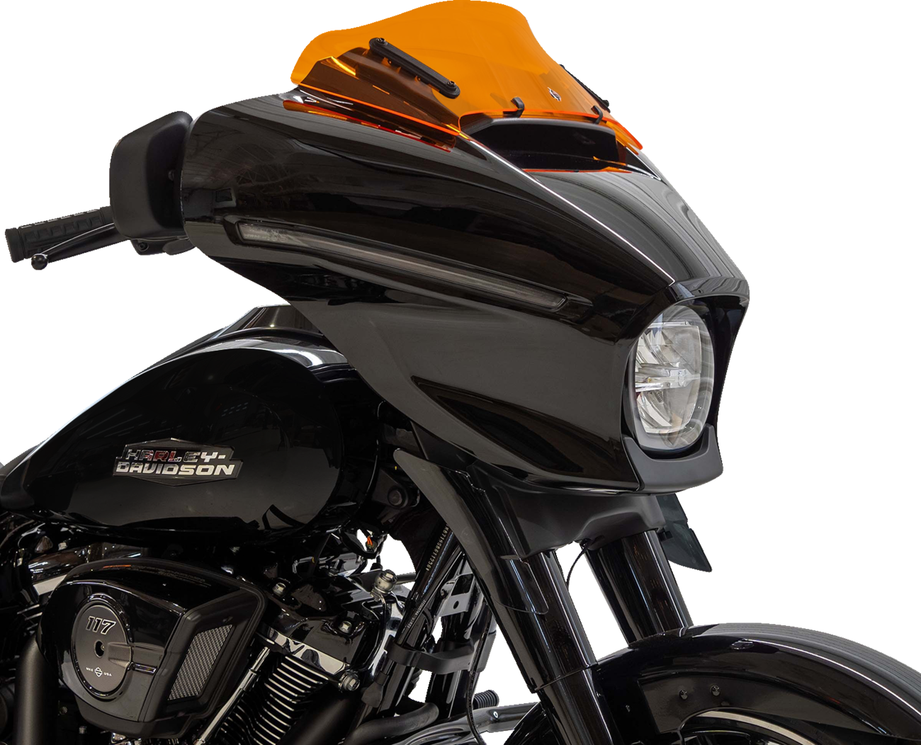 KLOCK WERKS Kolor Flare® Windshield - 6-1/2" - Orange - '23-'25 FLHX KWW-01-0742