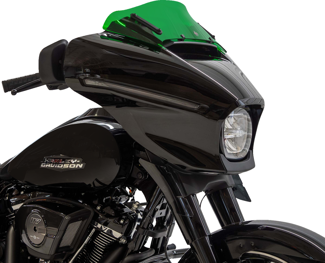 KLOCK WERKS Kolor Flare® Windshield - 6-1/2" - Green - '23-'25 FLHX KWW-01-0744