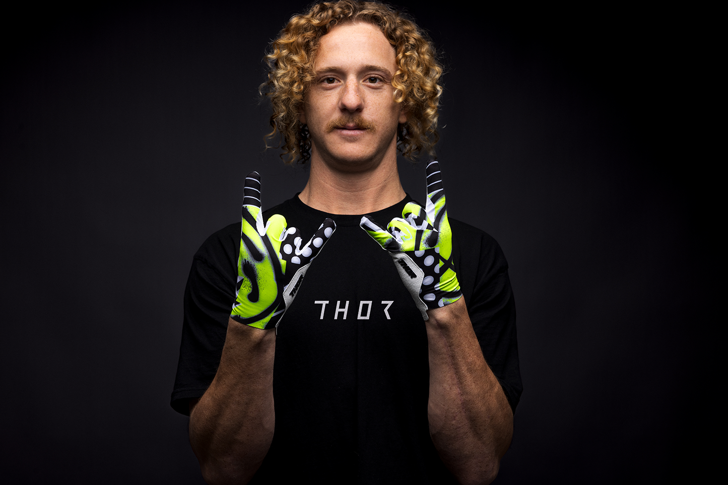 THOR Sportmode Anarchy Gloves - Black/White - Medium 3330-8551