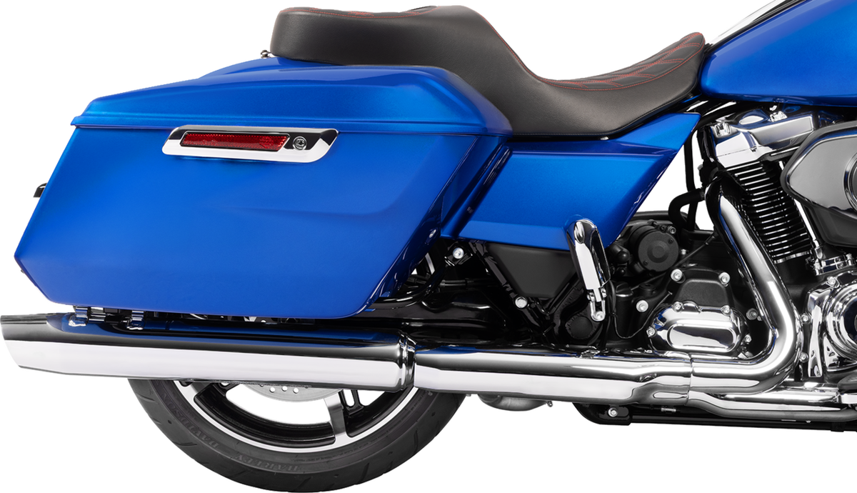 DRAG SPECIALTIES SEATS Freedom Seat - Black - Vinyl - Red Double Diamond Stitch - FLT/FLH '23-'25 4711D