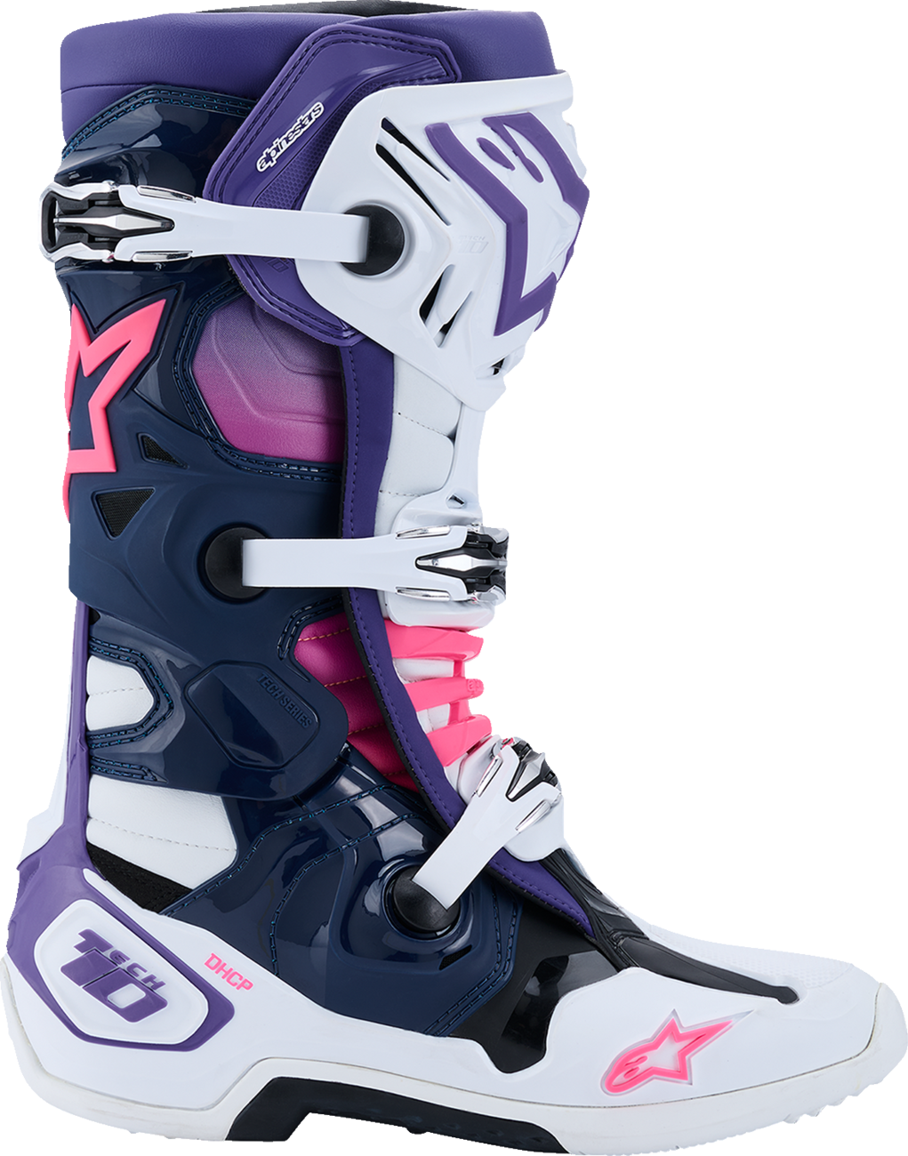 ALPINESTARS Tech 10 Boots - White/Violet/Navy/Pink Fluorescent - US 12 / EU 47 2010020-2780-12