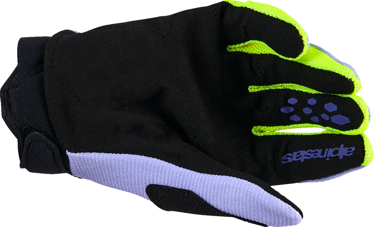 ALPINESTARS Youth Full Bore V2 Gloves - Purple/Fluo Yellow - 2XS 3540226-3175-2XS
