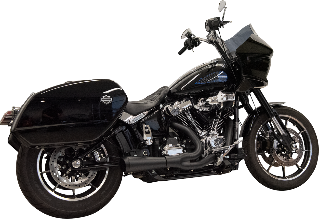 BASSANI XHAUST 2-into-1 Ripper Exhaust System with Megaphone Muffler - Black - 49-State - M8 Softail 1S79RBE