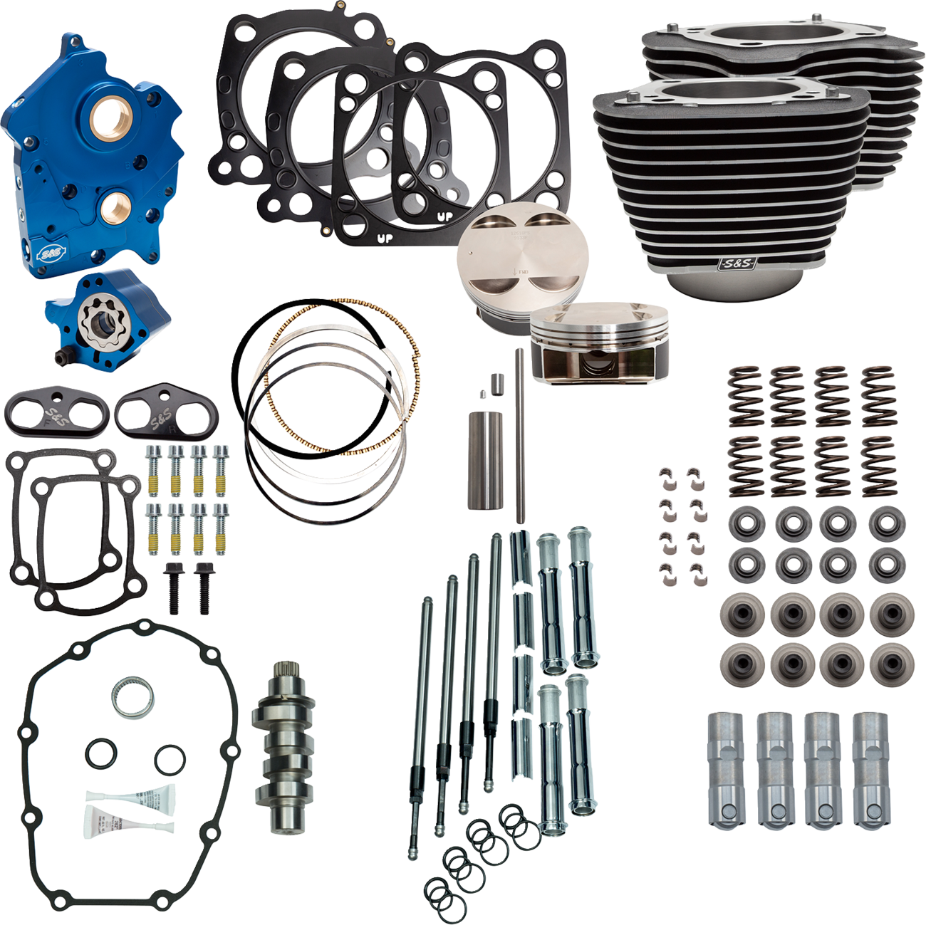 S&S CYCLE Power Pack - 4.500" Stroke - Water Cooled - Black w/Highlights - M8 310-1101C