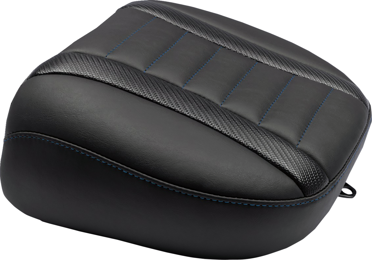 MUSTANG Deluxe Touring Passenger Seat - Sky Blue Stitch - FLT/FLH '23-'25 88402SB