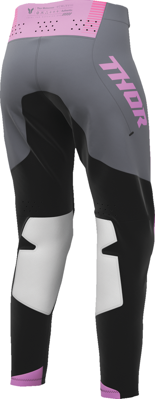 THOR Women's Sportmode Velocity Pants - Black/Orchid - US 1/2 2902-0400