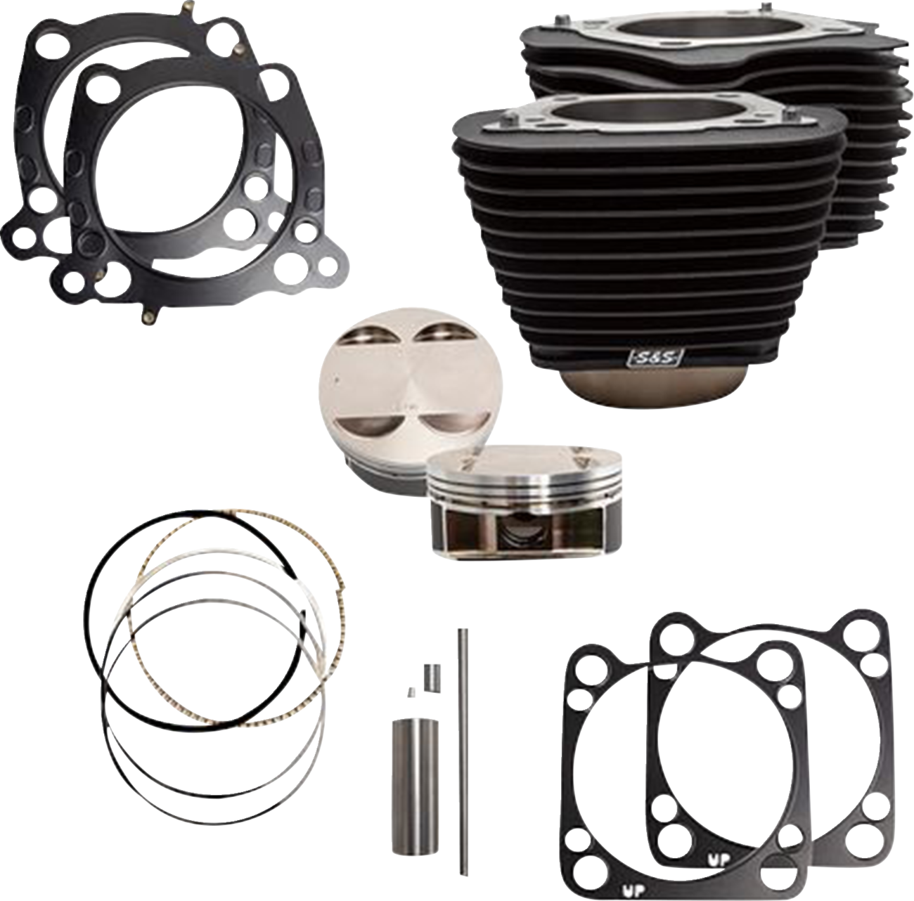 S&S CYCLE Cylinder Kit - 131" Stroker Cylinder - Wrinkle Black w/o Highlights - M8 910-0763A