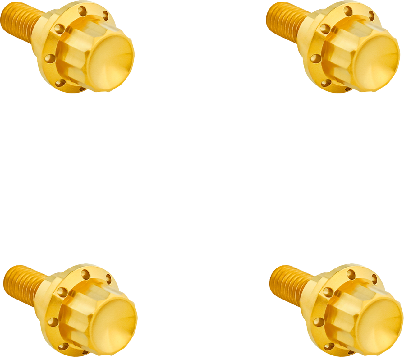 ARLEN NESS Bolt Kit - Windshield - 12-Point - Titanium - Gold 300-811