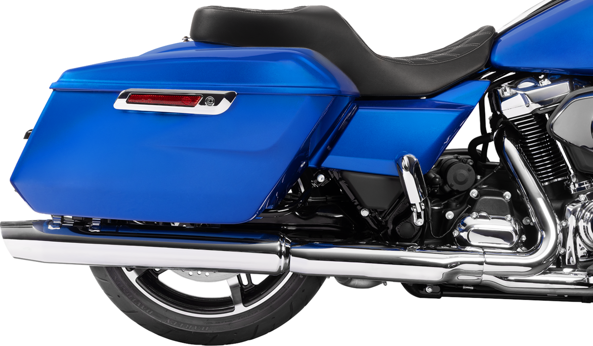 DRAG SPECIALTIES SEATS Forward Position Freedom Seat - Vinyl - Silver Double Diamond Stitch - FLH/FLT '23-'25 4715C