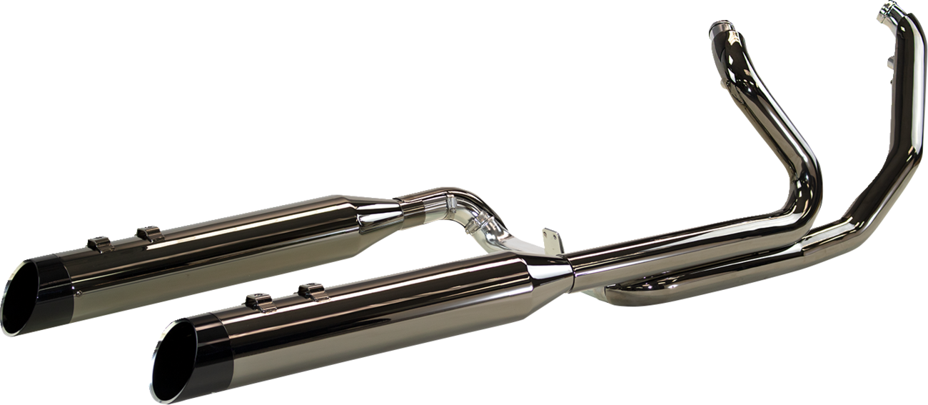 KHROME WERKS 2-into-1-into-2 Dominator-SR Exhaust System - Eclipse - Without End Caps - Twin Cam Touring 201830-SR