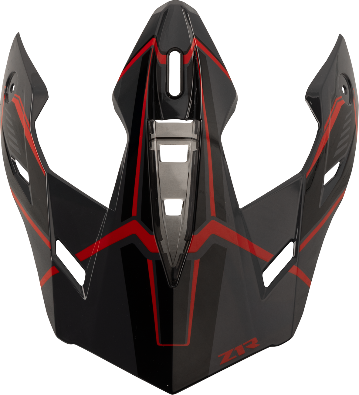 Z1R Range 2.0 Peak Replacement for Voyager and Rotor Helmets - Black and Red (Part #0132-1912)