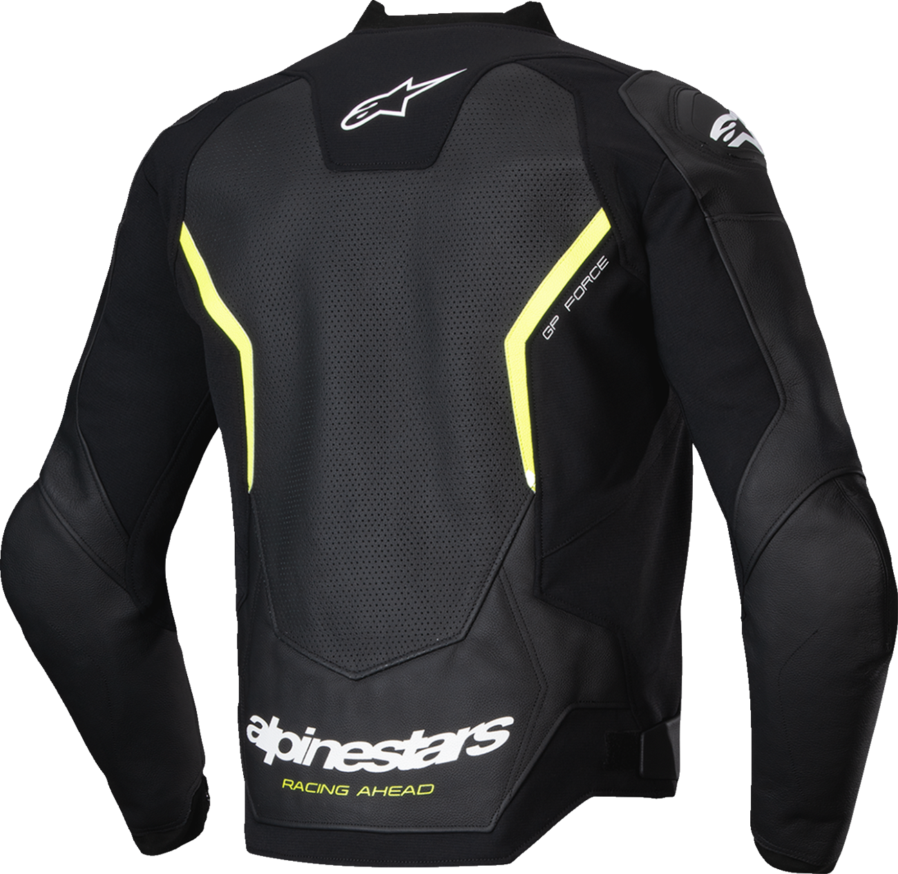 ALPINESTARS GP Force v2 Airflow Leather Jacket - Black/Yellow Fluo - US 44 / EU 54 3100326-155-54