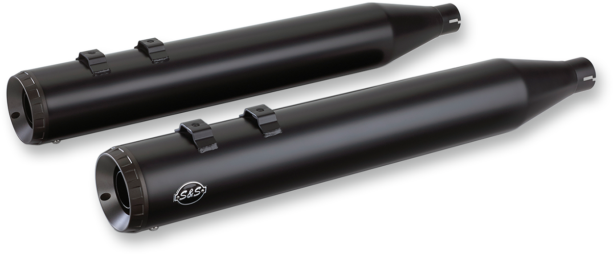 S&S CYCLE Grand National Slip-On Mufflers - Black - M8 FL 550-0694