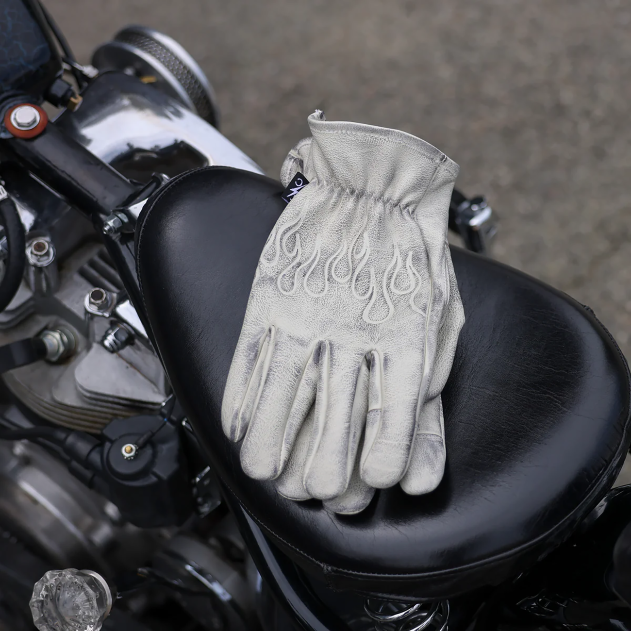 THRASHIN SUPPLY CO. Roper Leather Gloves - Bone White - XS TRG-00-07