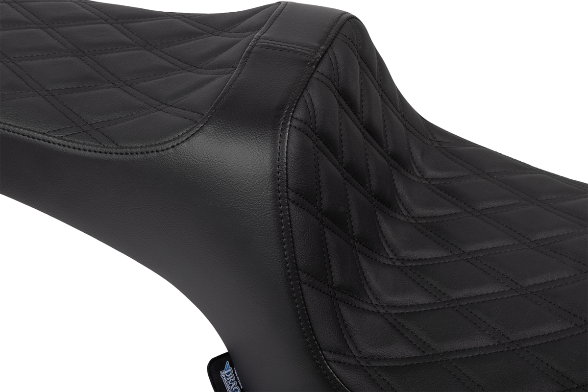 DRAG SPECIALTIES SEATS Predator III Seat - Vinyl - Double Diamond - Black Stitch - Challenger '20-'25 4718B
