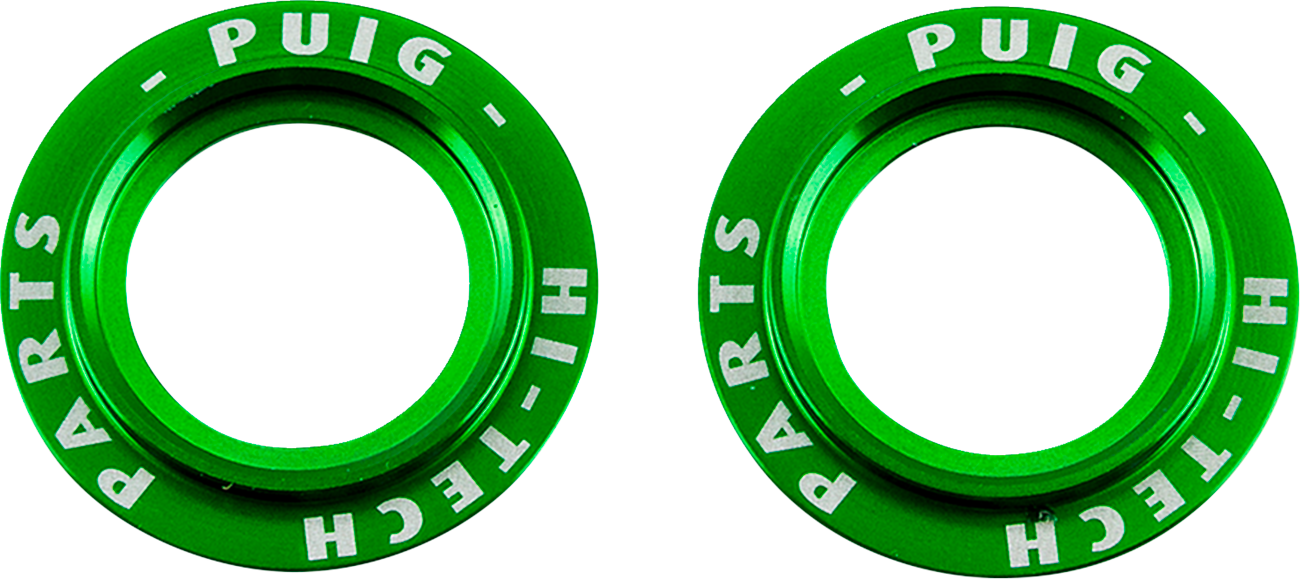 PUIG HI-TECH PARTS Axle Slider Rings - Green - Set 20271V