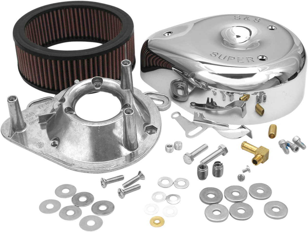 S&S CYCLE Teardrop Air Cleaner Kit - Chrome 17-0399
