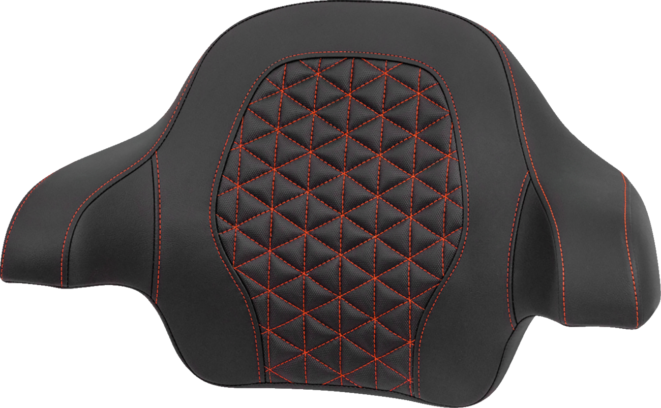 SADDLEMEN Tour-Pak® Passenger Pad - Tri-Gripper - Red Stitch - FLH/FLT '14-'25 814-07-21104