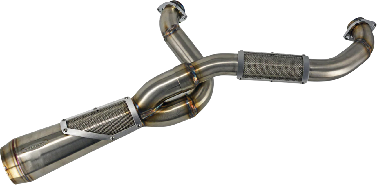 TRASK 2-into-1 Big Sexy Exhaust System - Brushed Stainless Steel - M8 Softail TM-5132