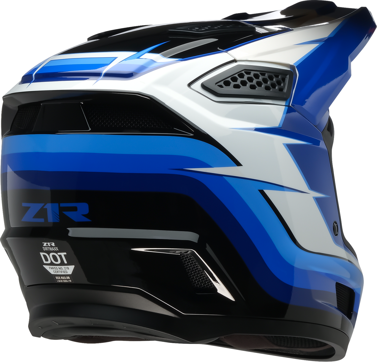 Z1R Dirt Maxx Helmet - Vortex - Blue/White - Medium 0110-9697