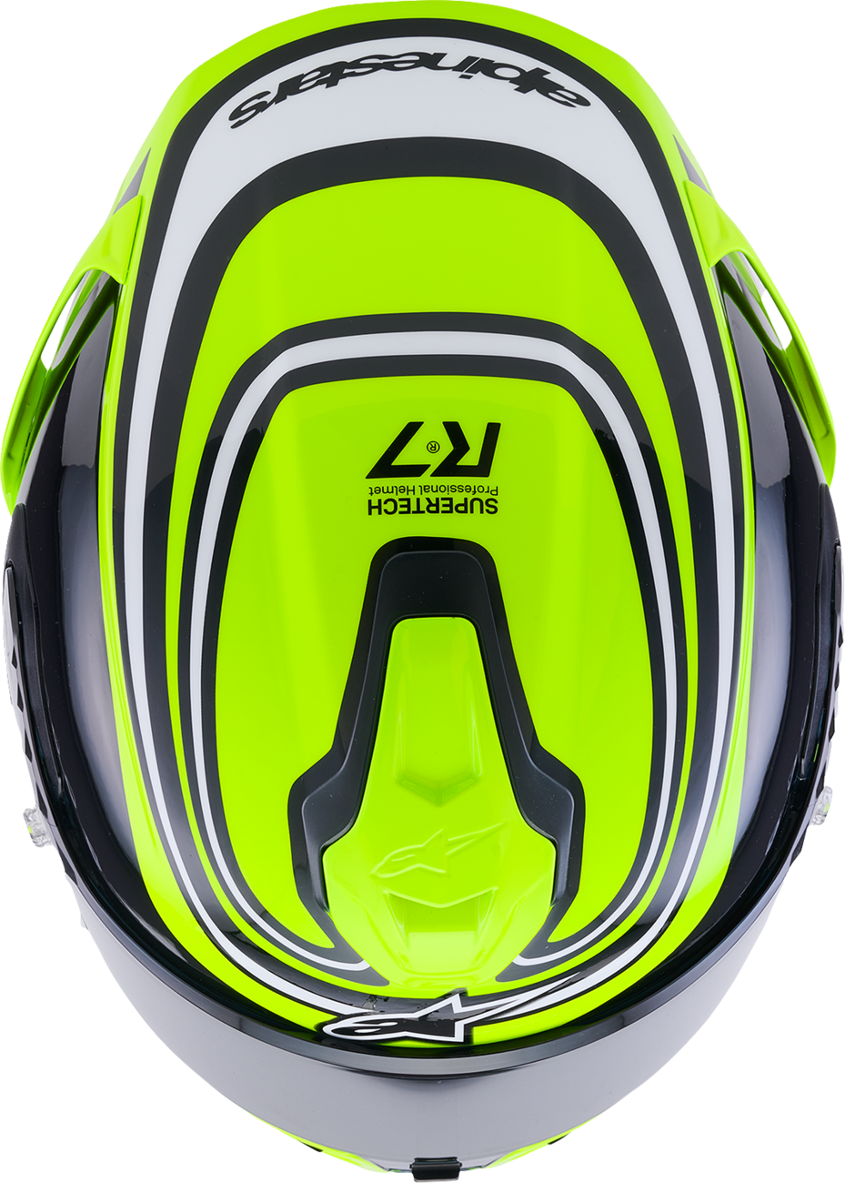 ALPINESTARS Supertech R7 Helmet - Zeal - 22.06 - Gloss Yellow Fluo/Black/White - 2XL 8202826-5021-2XL