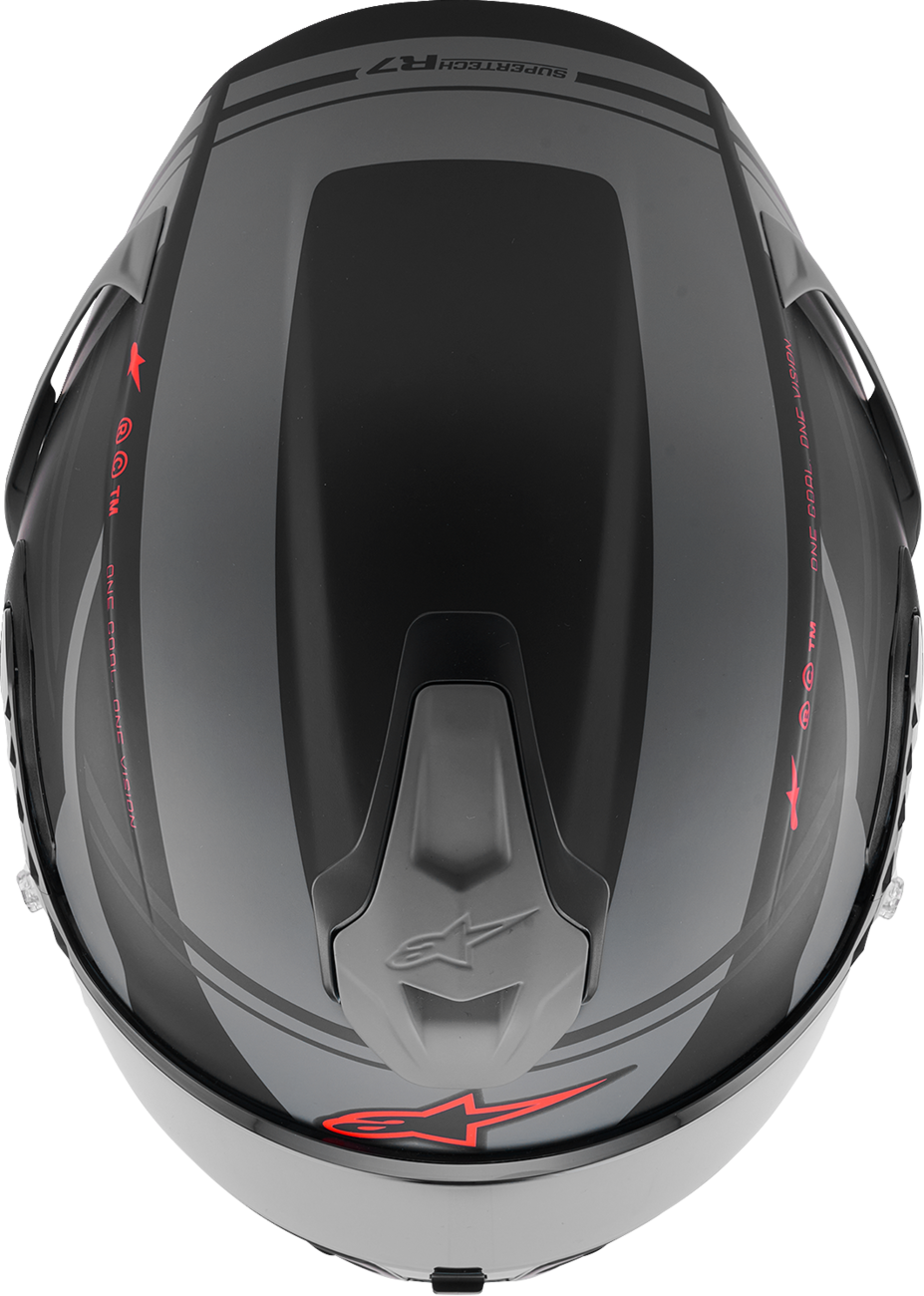 ALPINESTARS Supertech R7 Helmet - 22.06 - A-Core - Matte Black/Gray/Red - 2XL 8203426-1653-2XL