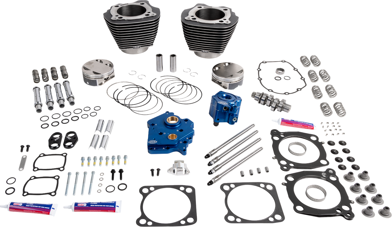 S&S CYCLE Power Package - Water Cooled - 496 Chain Drive - Black Granite w/Highlight - M8 310-1400A