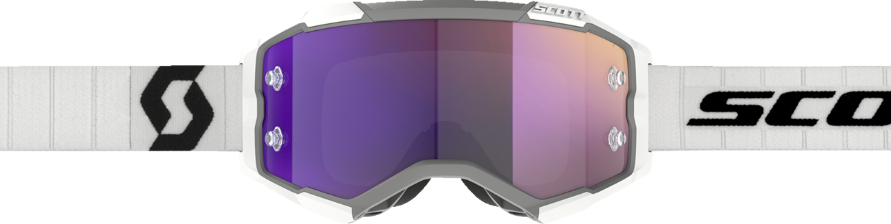 SCOTT Fury Goggle - White/Black with Purple Chrome Lens Part 2728281035281