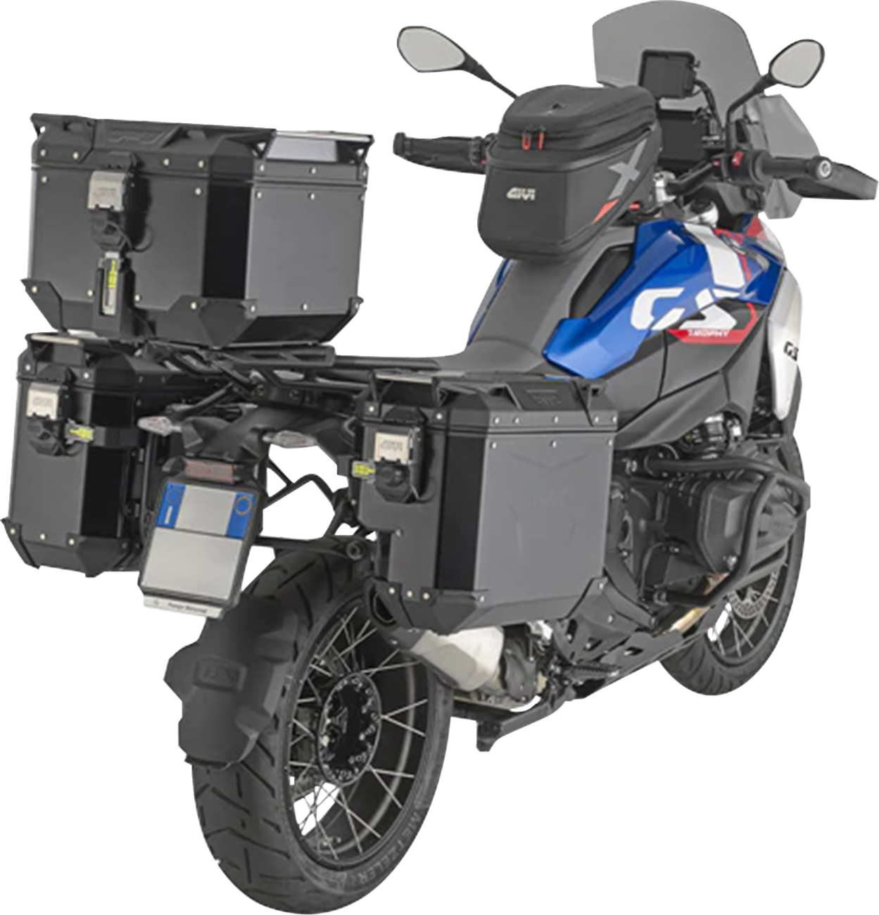 GIVI Outback Evo Top Case 42L Black OBKEV42B – Durable Aluminum Motorcycle Luggage