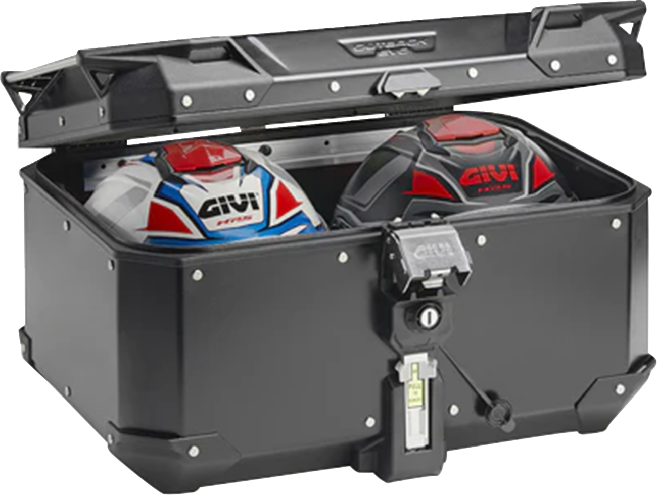 GIVI Outback Evo Top Case 58 Liter OBKEV58B – Durable Aluminum Motorcycle Storage
