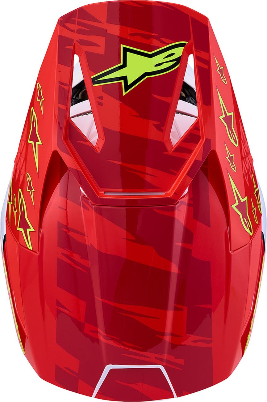 ALPINESTARS SM3 Helmet - Falcon - Red Fluo/White/Blue/Yellow Fluo - XL 8300927-3206-XL