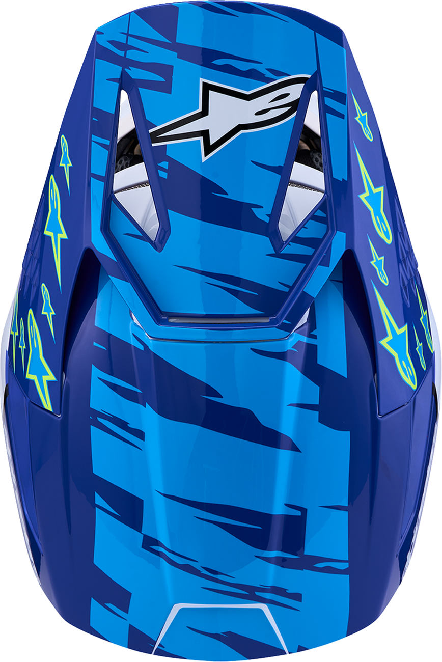 ALPINESTARS Youth SM3 Helmet - Falcon - Blue/White/Black/Pink Fluo - Medium 8301327-7347- YM