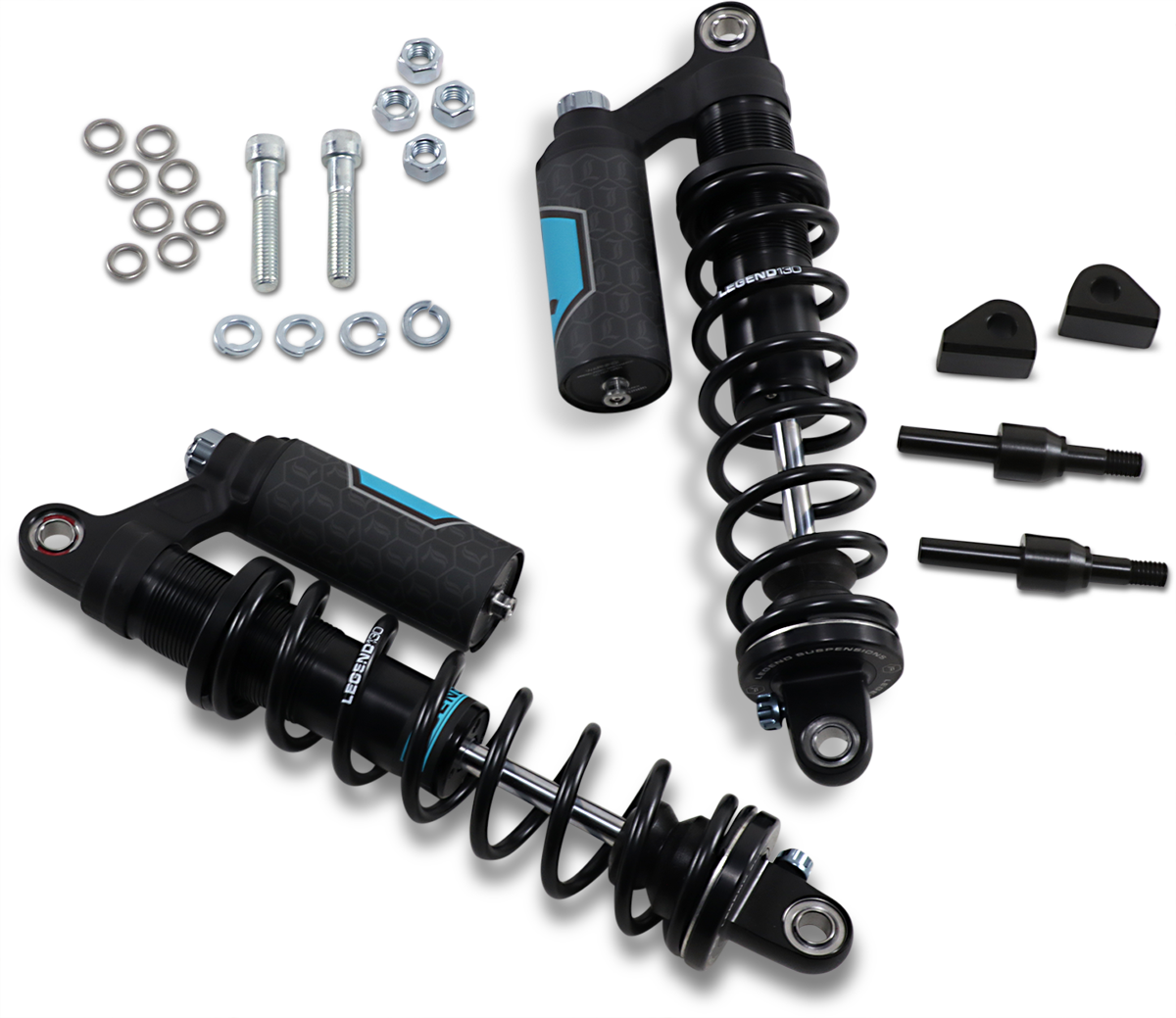Legend Suspension Revo ARC Piggyback Shocks for Harley FXR 1984-2000, 14-Inch Heavy Duty Black Part 1310-1901
