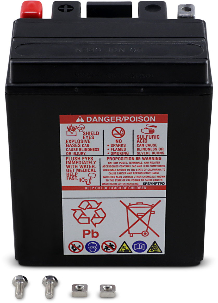 YUASA AGM Battery YTX14L YUAM7RH4L - Sealed Absorbed Glass Mat Design for Reliable Power