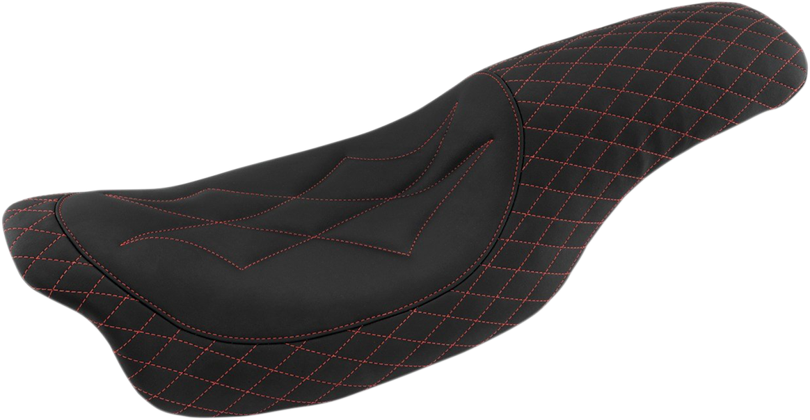 MUSTANG Revere Journey Seat - Diamond - Red Stitched - FL '08-'25 74111AB