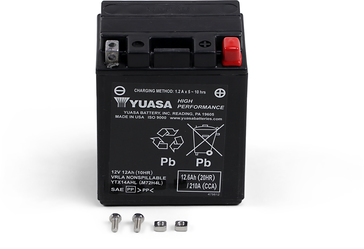 YUASA AGM Battery YTX14AHL YUAM72H4L for Reliable Power Storage