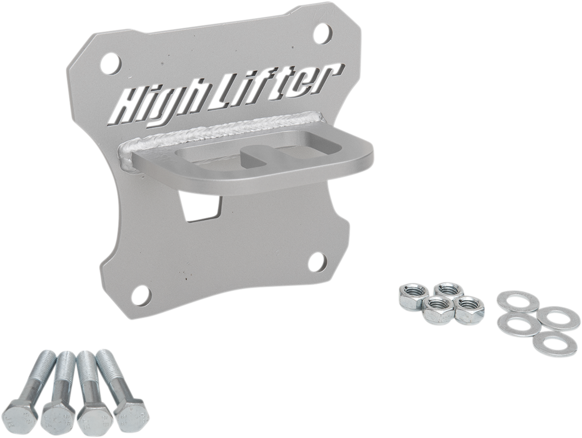 HIGH LIFTER Rear Tow Hook for Polaris 79-13886 – Durable Silver Tow Hook with Powder-Coated Finish