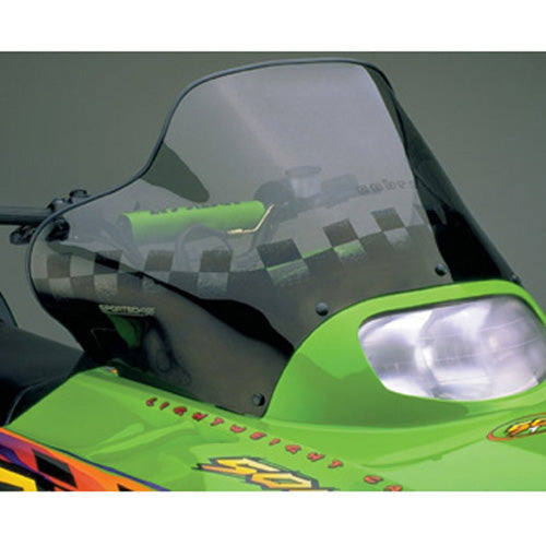 PowerMadd 12230 Flared Winshield S/A/C-Mid Smoke Black Flags