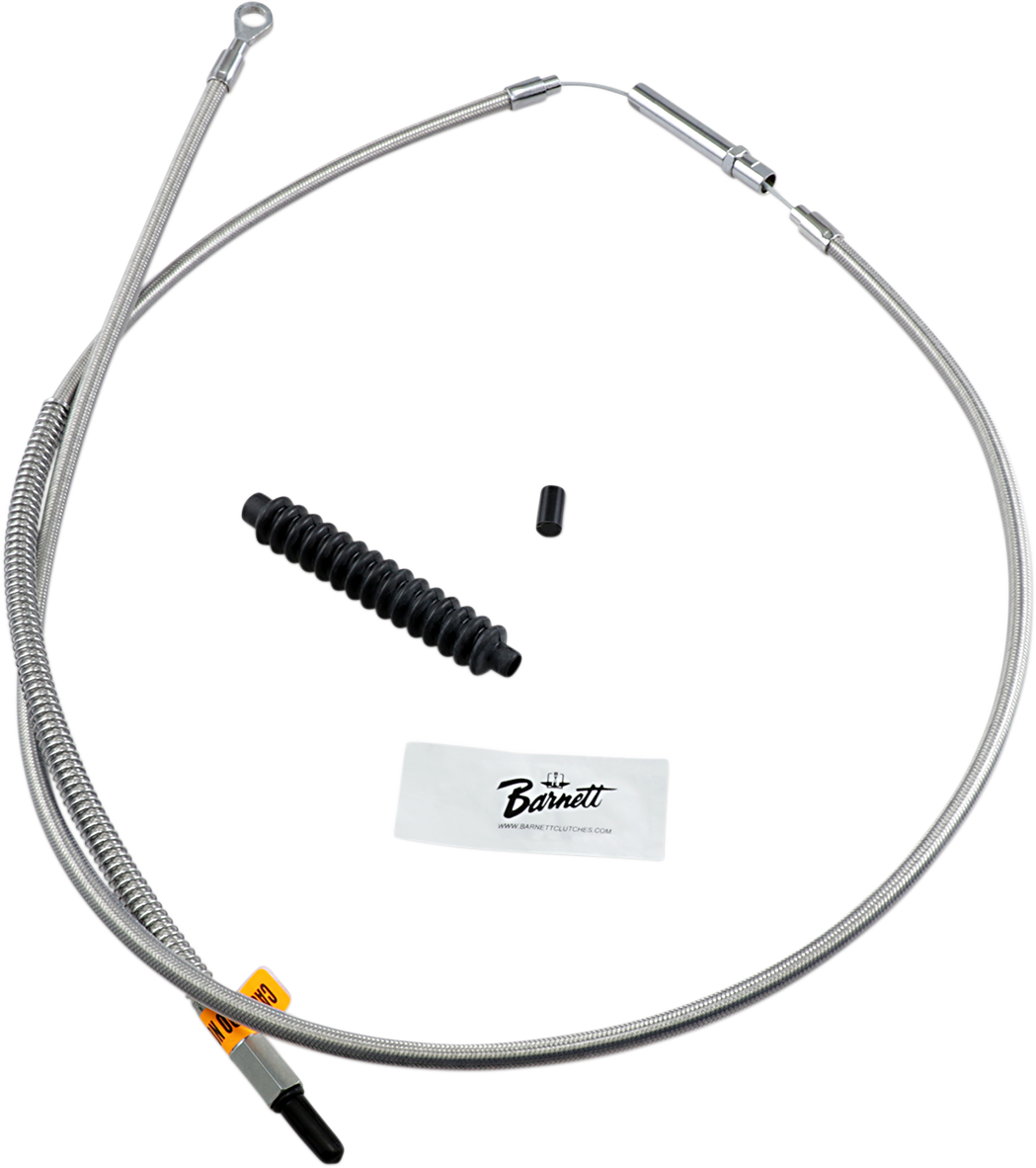 BARNETT High-Efficiency Stainless Steel Clutch Cable for Harley-Davidson - +10" - '89-'06 Touring 102301000510