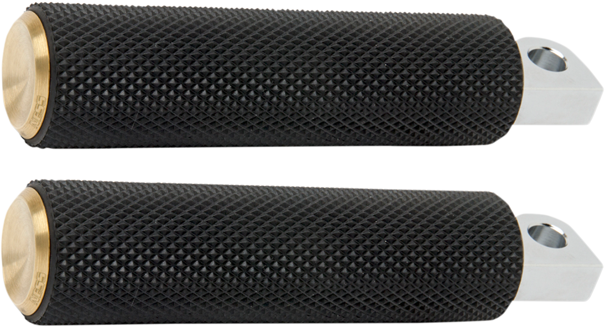 ARLEN NESS Foot Pegs - Knurled - Brass 07-932