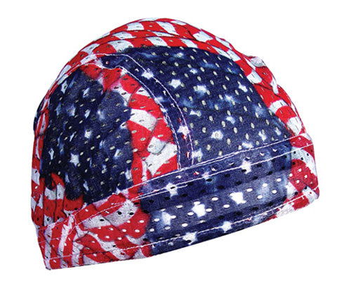 Bobster ZX265 Vented Flydanna - 100% Polyester Mesh with Wavy American Flag Design