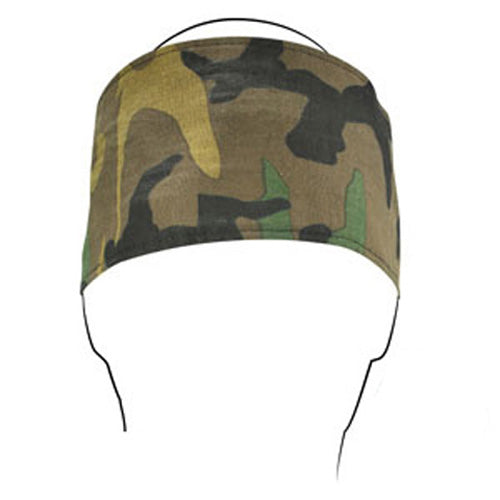 Bobster HBV118 Cotton Headband with Woodland Camo Pattern