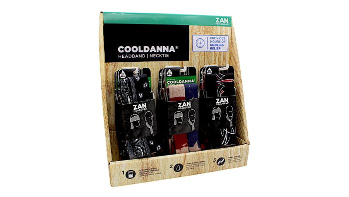 Bobster ZAN Polyester Cooldanna Pre-Pack Display (18 pcs) - Part Number DISPF-ZCPBS