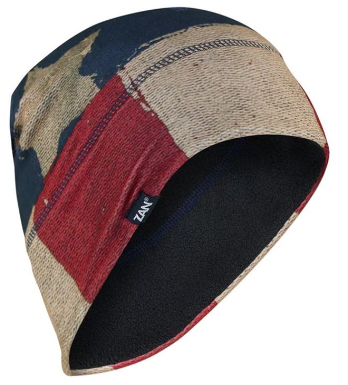 Bobster WHLF408 ZAN Helmet Liner/Beanie SportFlex UPF50+ Fleece Lined Patriot