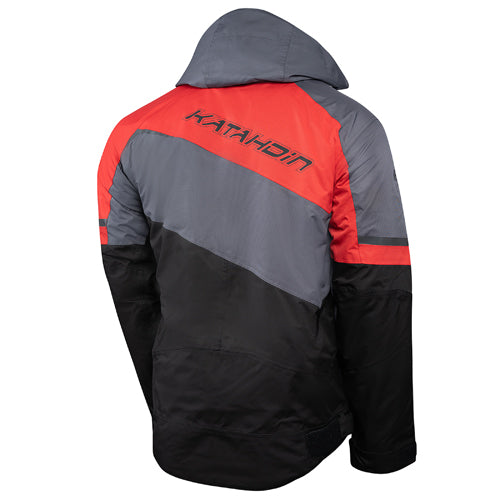 KATAHDIN GEAR RECON JACKET MENS, BLACK/GREY/RED - 2X-LARGE